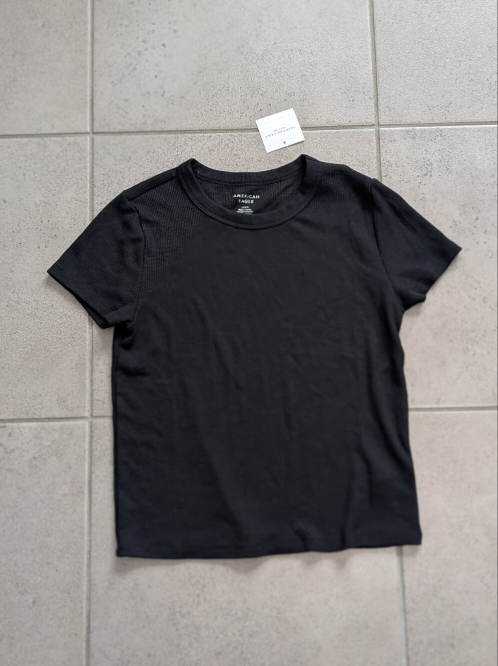 American Eagle Women's Baby Waffle Tee Large